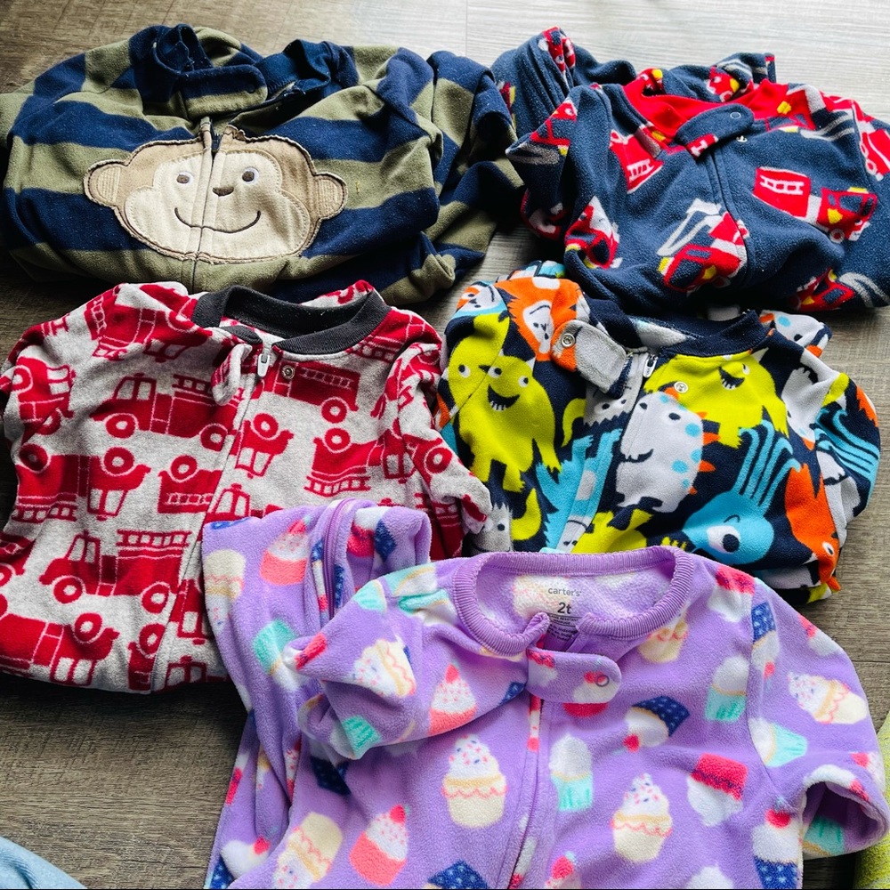 Five Carter's 1-Piece Multi Fit Footie PJs,24M